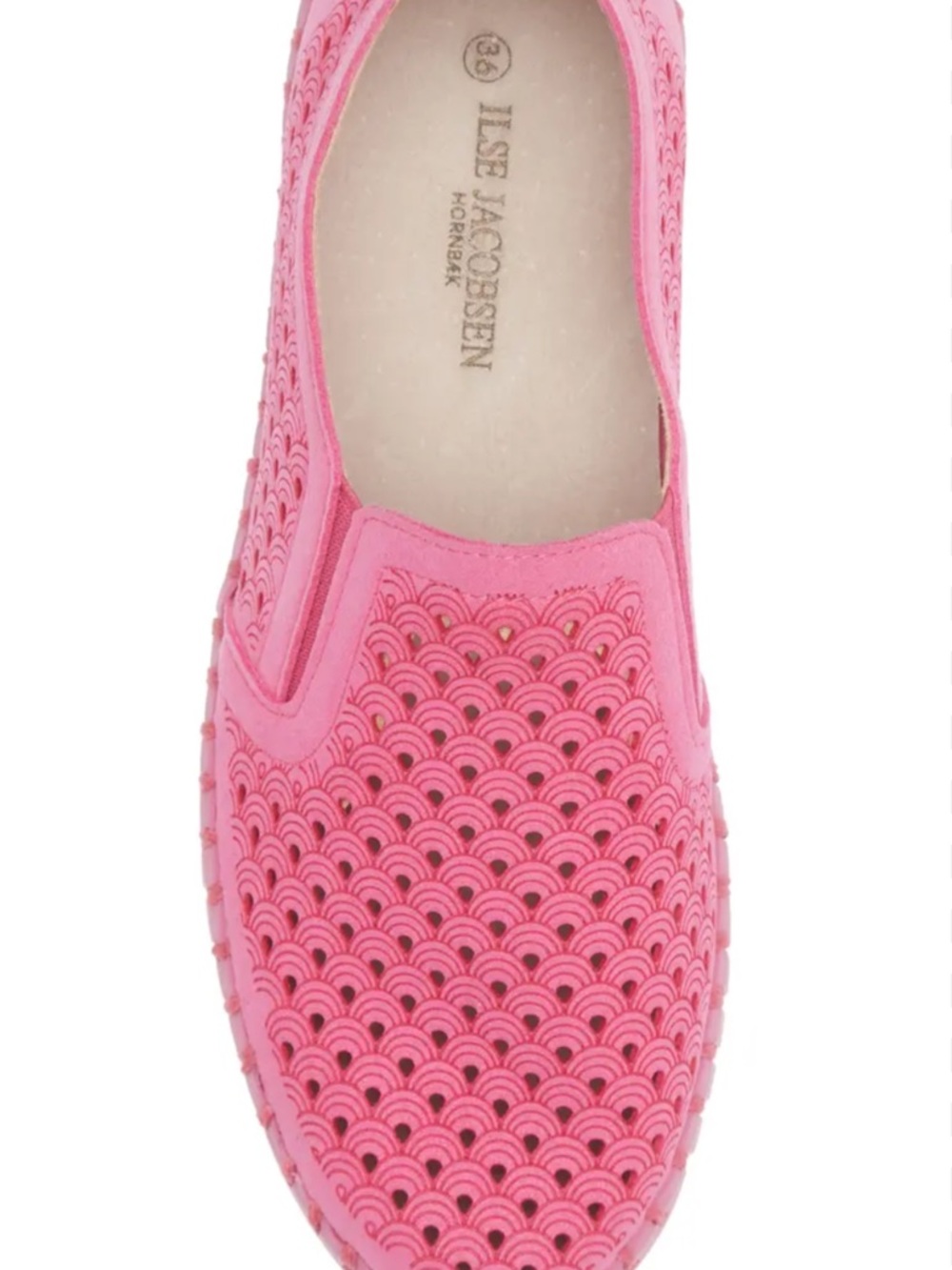 Ilse Jacobsen Tulip 140 Pink Slip-On Perforated Women's Sneaker size 39/8-8.5
